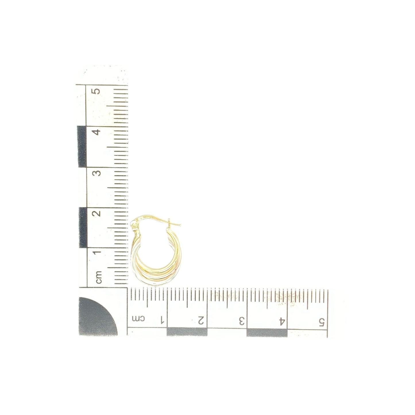 9ct Gold Twist Hoop Creole Earrings