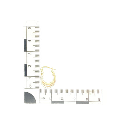 9ct Gold Twist Hoop Creole Earrings