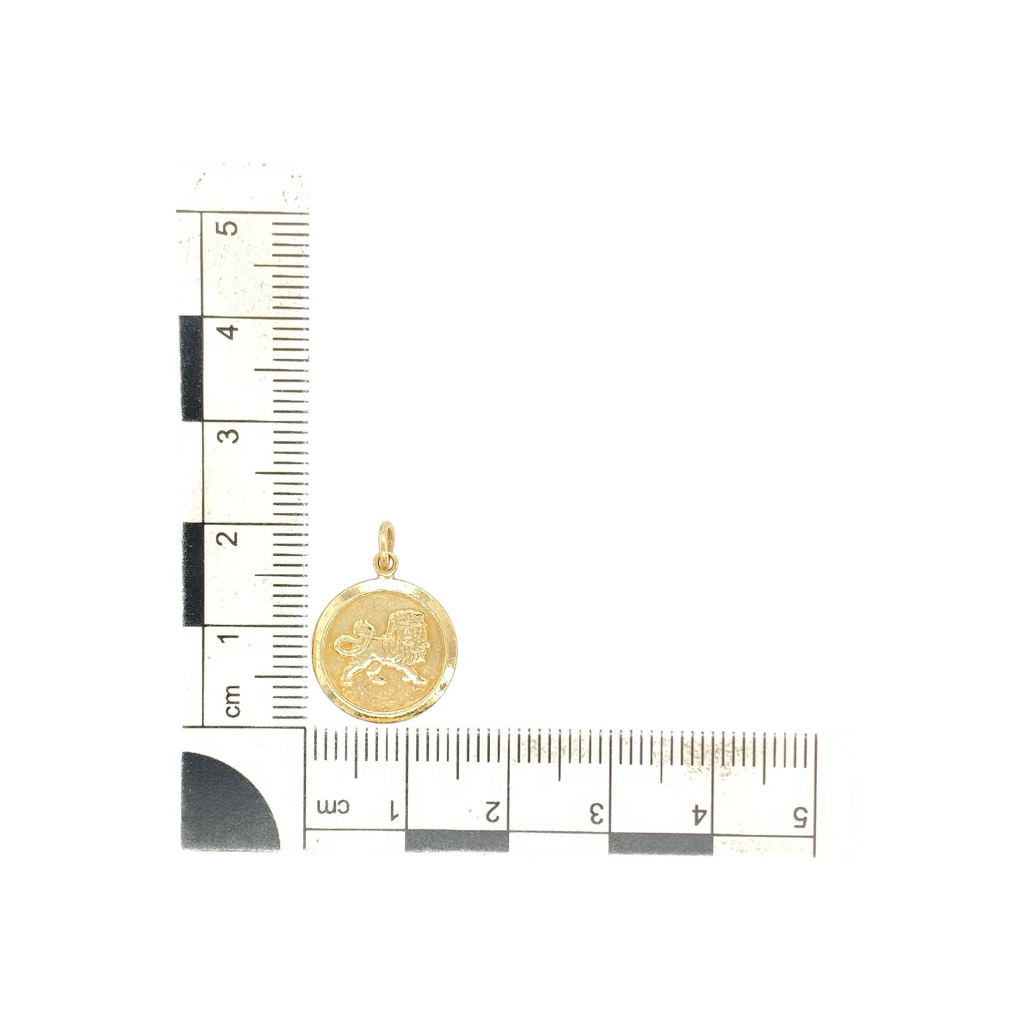 9ct Gold Round Leo Star Sign Pendant