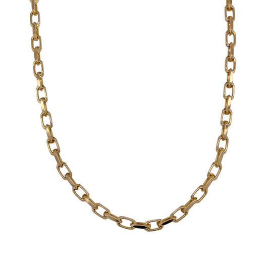 9ct Gold 16" Faceted Belcher Chain