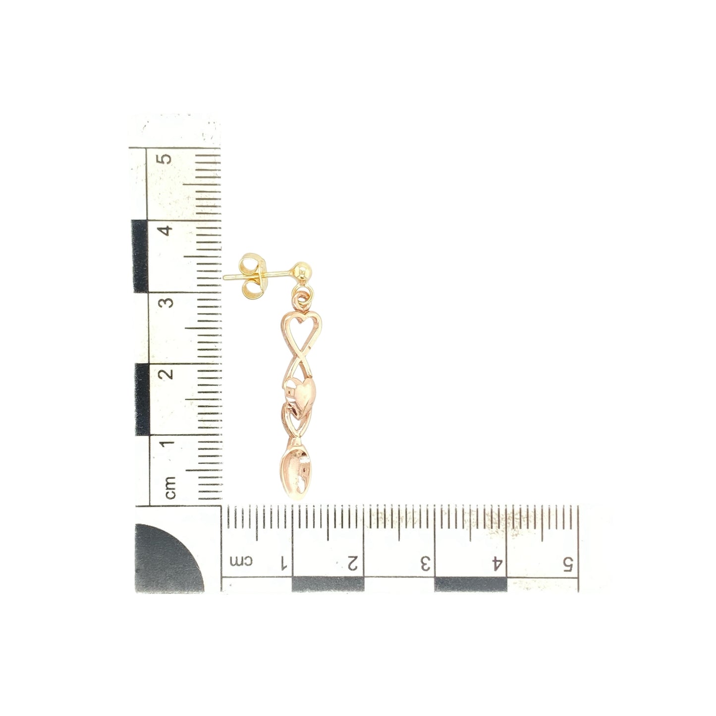 9ct Welsh Gold Lovespoon Drop Earrings