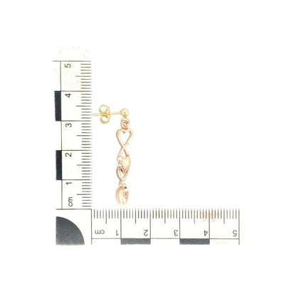 9ct Welsh Gold Lovespoon Drop Earrings