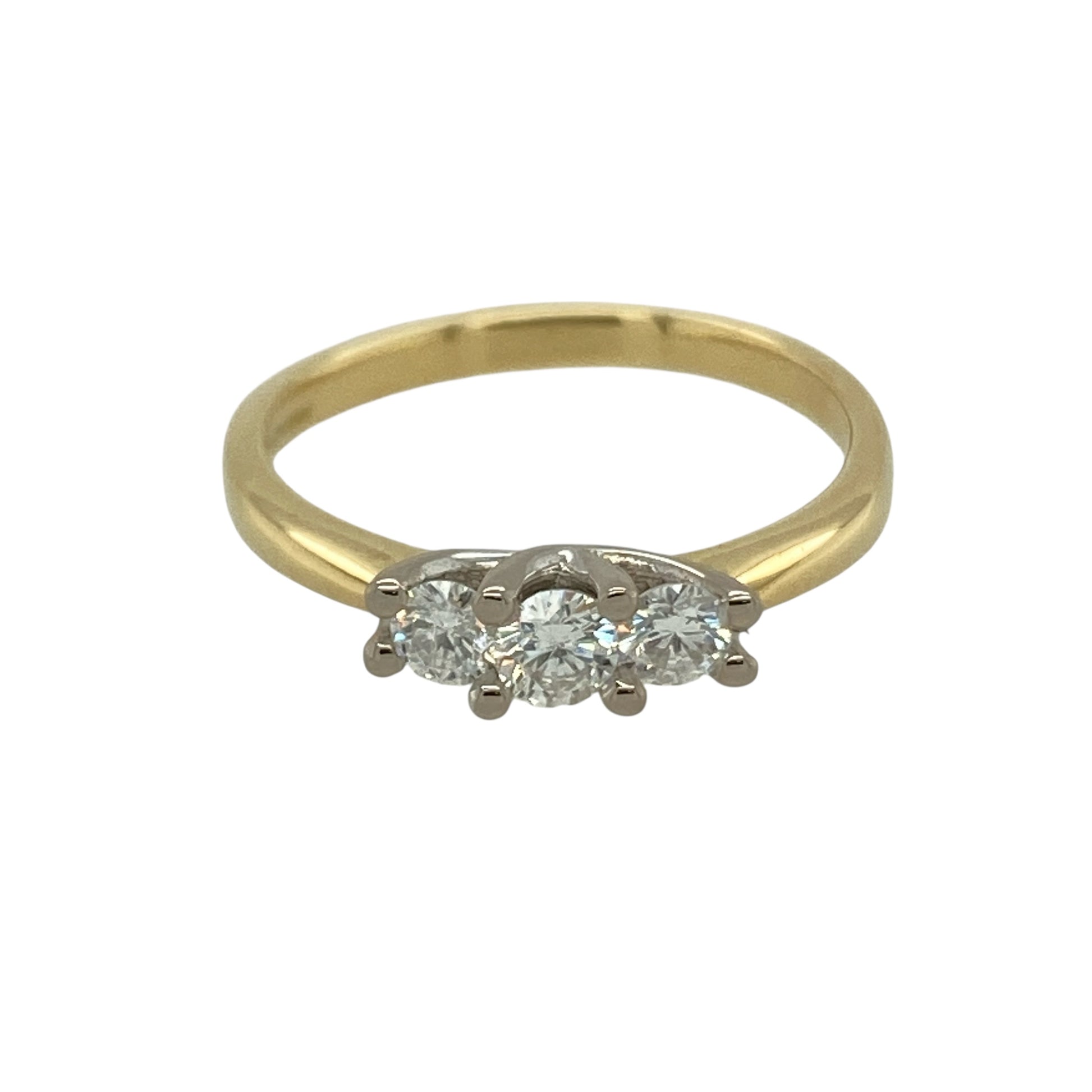 18ct Gold & Diamond Set Trilogy Ring