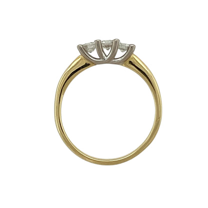 18ct Gold & Diamond Set Trilogy Ring
