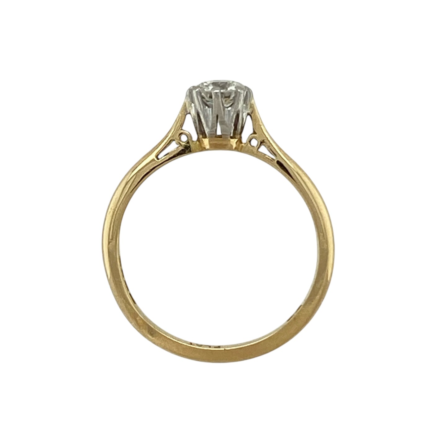 18ct Gold & Platinum Diamond Set Solitaire Ring