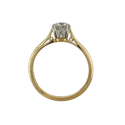 18ct Gold & Platinum Diamond Set Solitaire Ring