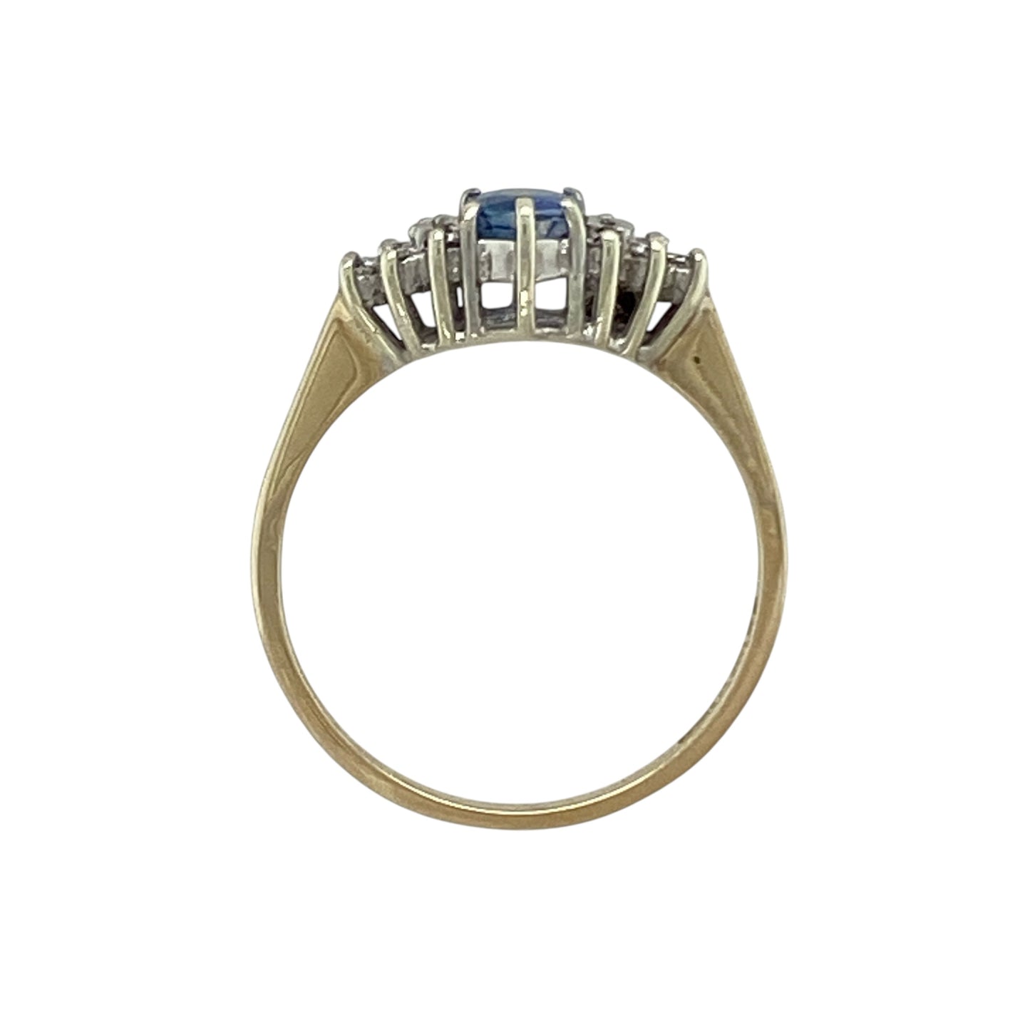 9ct Gold Diamond & Sapphire Set Ring