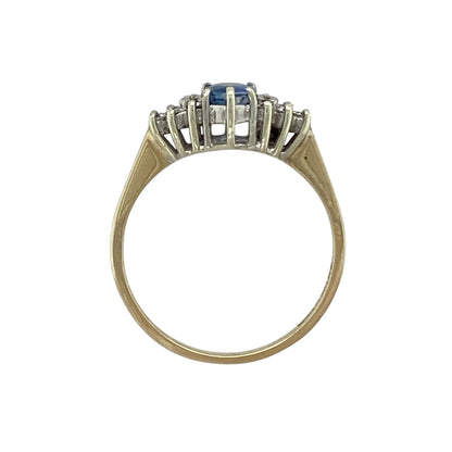 9ct Gold Diamond & Sapphire Set Ring