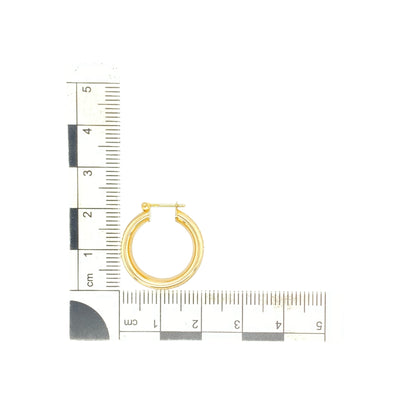 14ct Gold Greek Key Hoop Creole Earrings