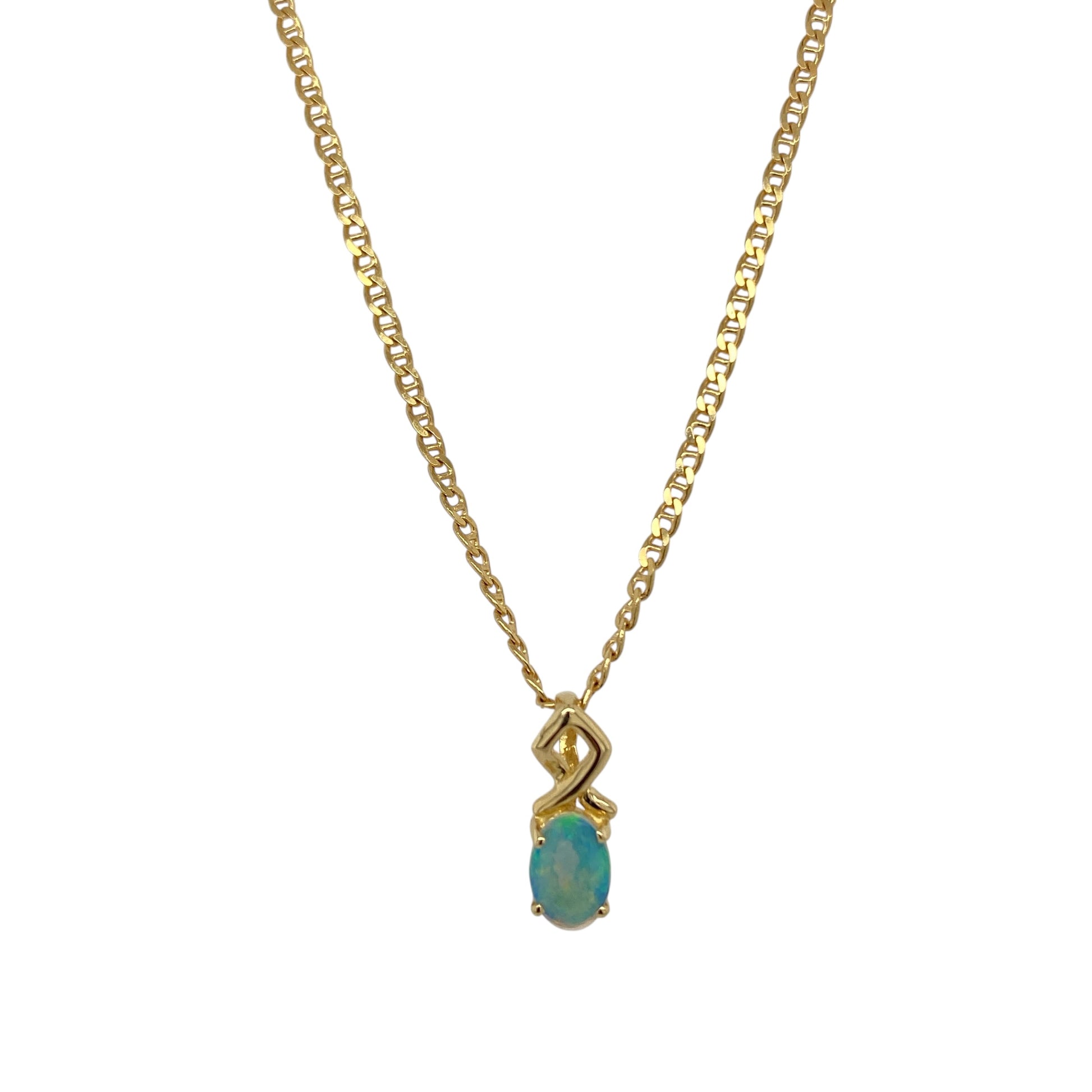 18ct Gold & Opalique 16" Necklace