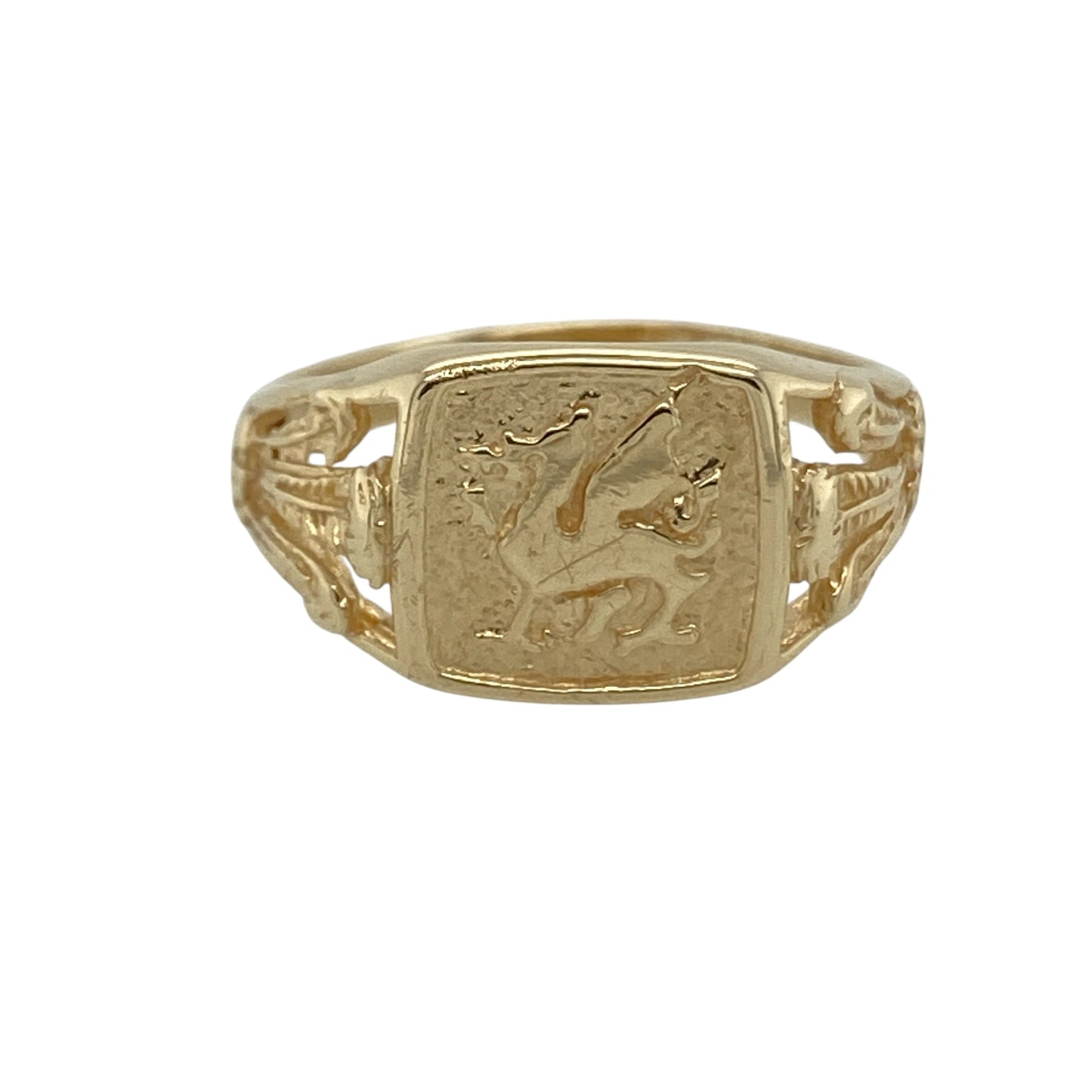 9ct Gold Welsh Dragon Signet Ring