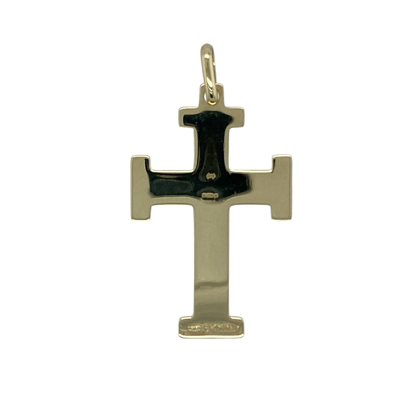 Carry a timeless symbol of faith with this pre-owned 9ct yellow gold patterned cross pendant—an elegant piece designed for everyday wear or meaningful gifting.

Design: The cross features decorative patterned detailing across the front, adding texture and subtle dimension to the classic silhouette. The intricate finish catches the light beautifully, giving the pendant added character while maintaining a traditional look.
