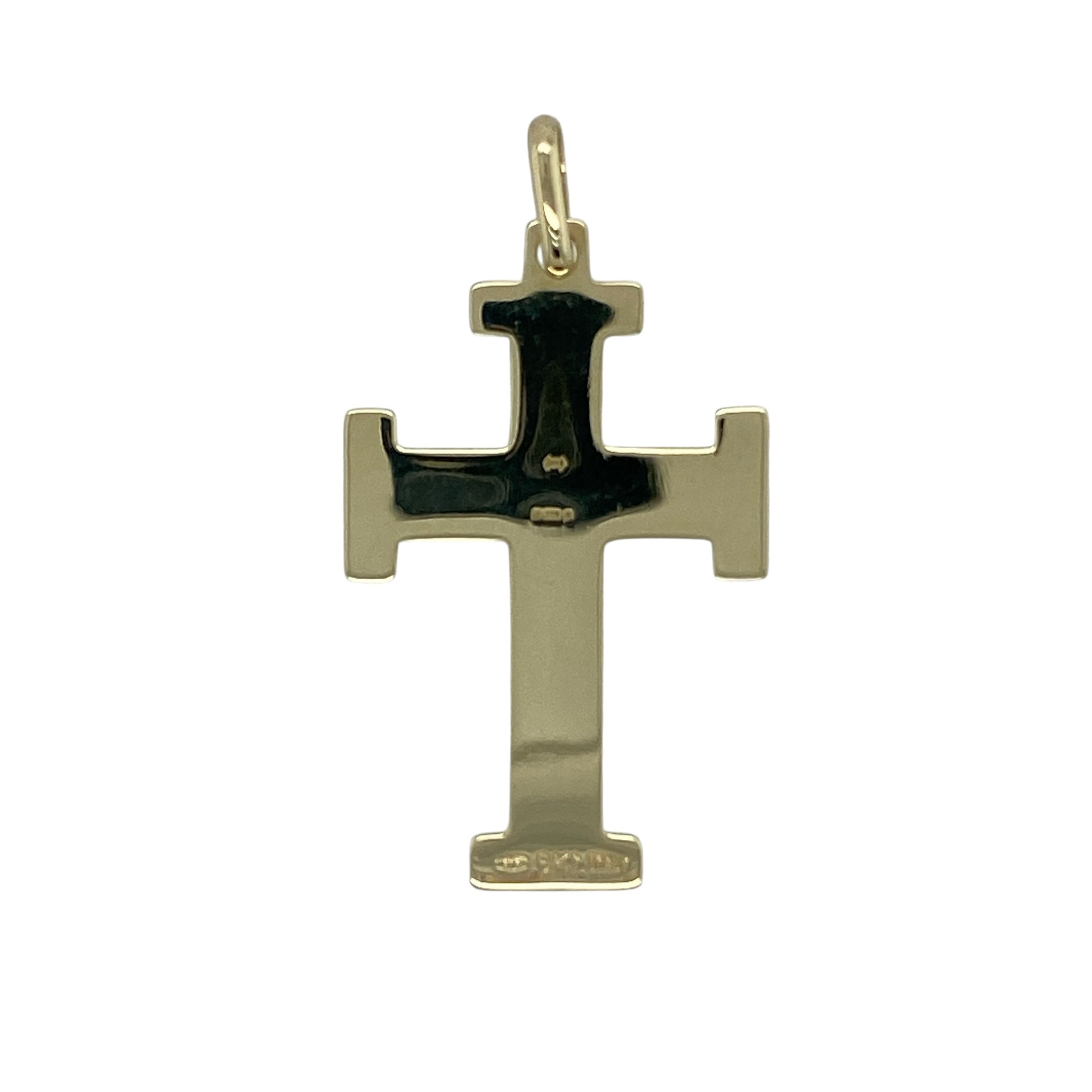 Carry a timeless symbol of faith with this pre-owned 9ct yellow gold patterned cross pendant—an elegant piece designed for everyday wear or meaningful gifting.

Design: The cross features decorative patterned detailing across the front, adding texture and subtle dimension to the classic silhouette. The intricate finish catches the light beautifully, giving the pendant added character while maintaining a traditional look.