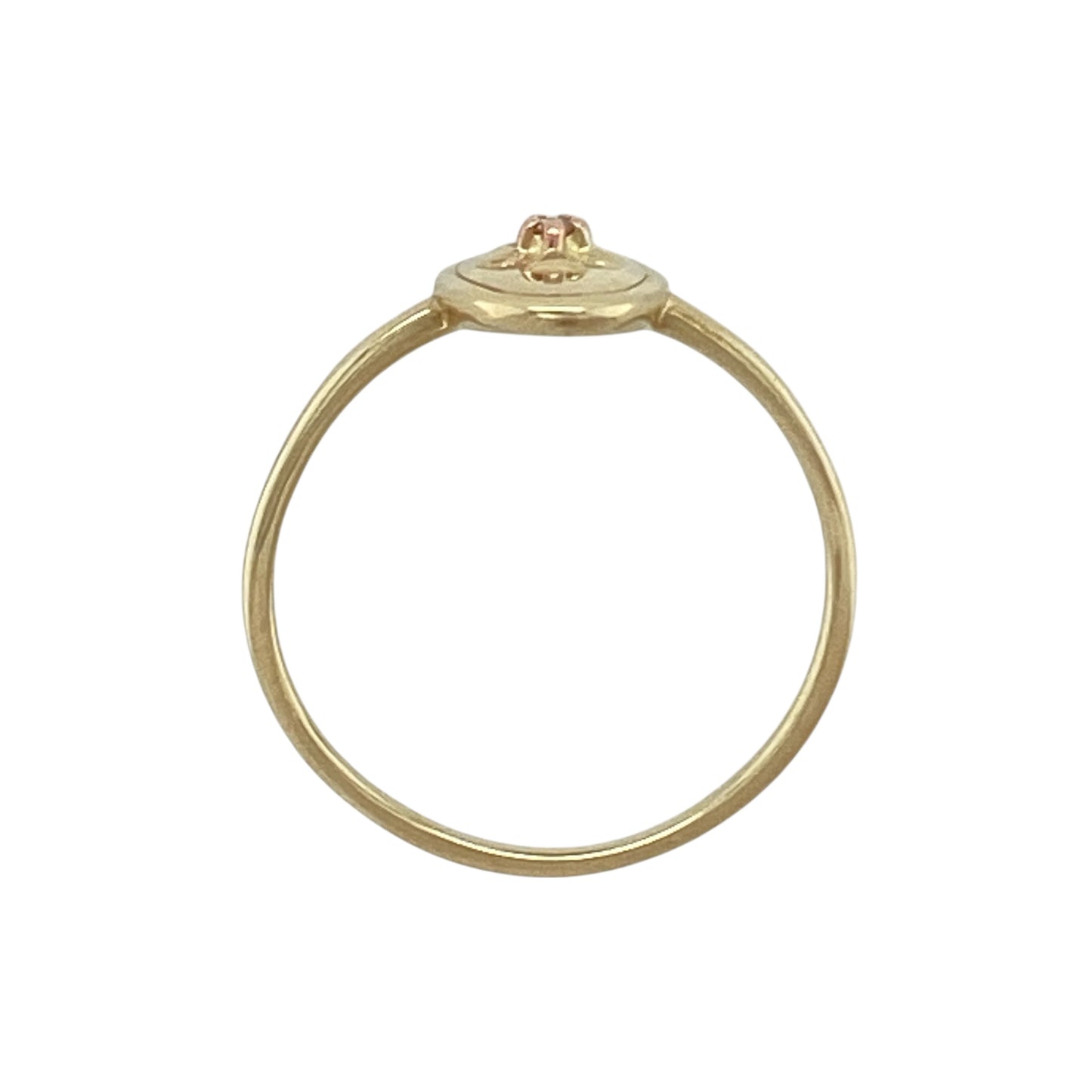 9ct Gold & Diamond Set Clogau Flower Oval Ring