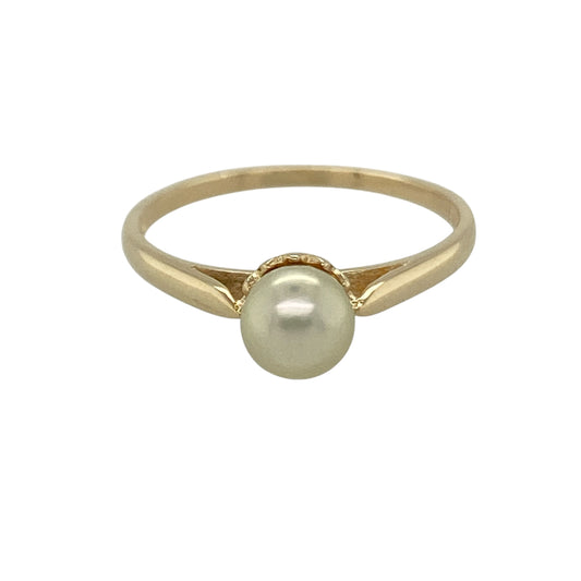 9ct Gold & Pearl Set Ring