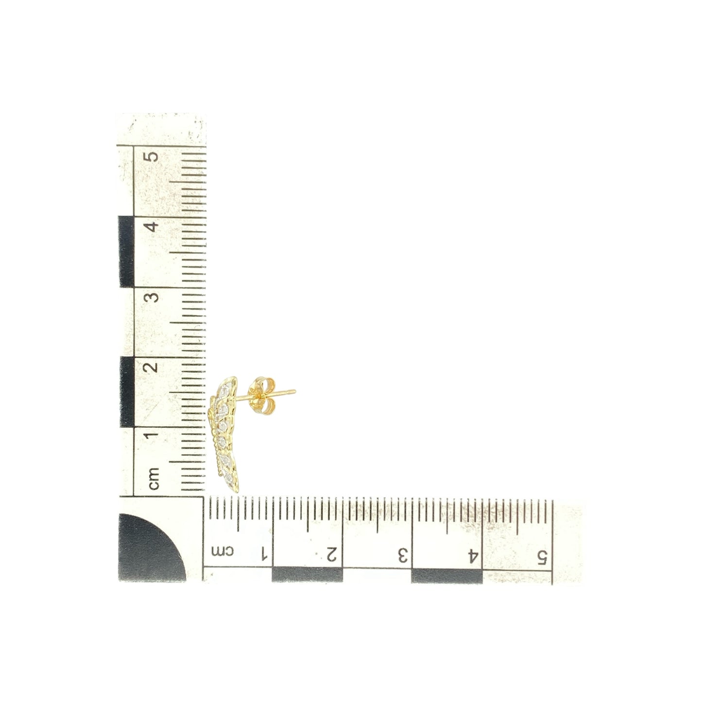 9ct Gold Butterfly Wings Stud Earrings