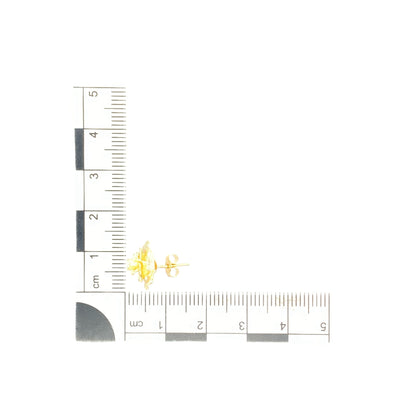 9ct Gold Rose Flower Stud Earrings