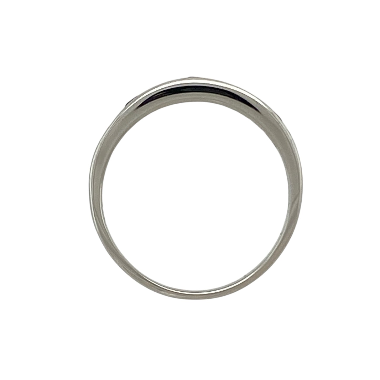 9ct White Gold Diamond & Sapphire Set Band Ring