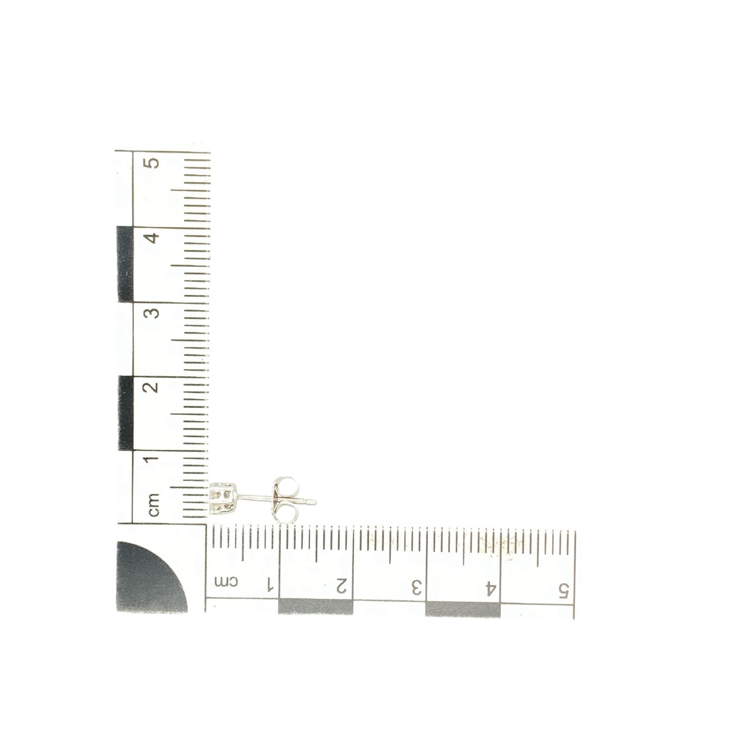 9ct White Gold & Diamond Set Cluster Stud Earrings