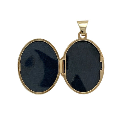 9ct Gold Oval Patterned Locket
