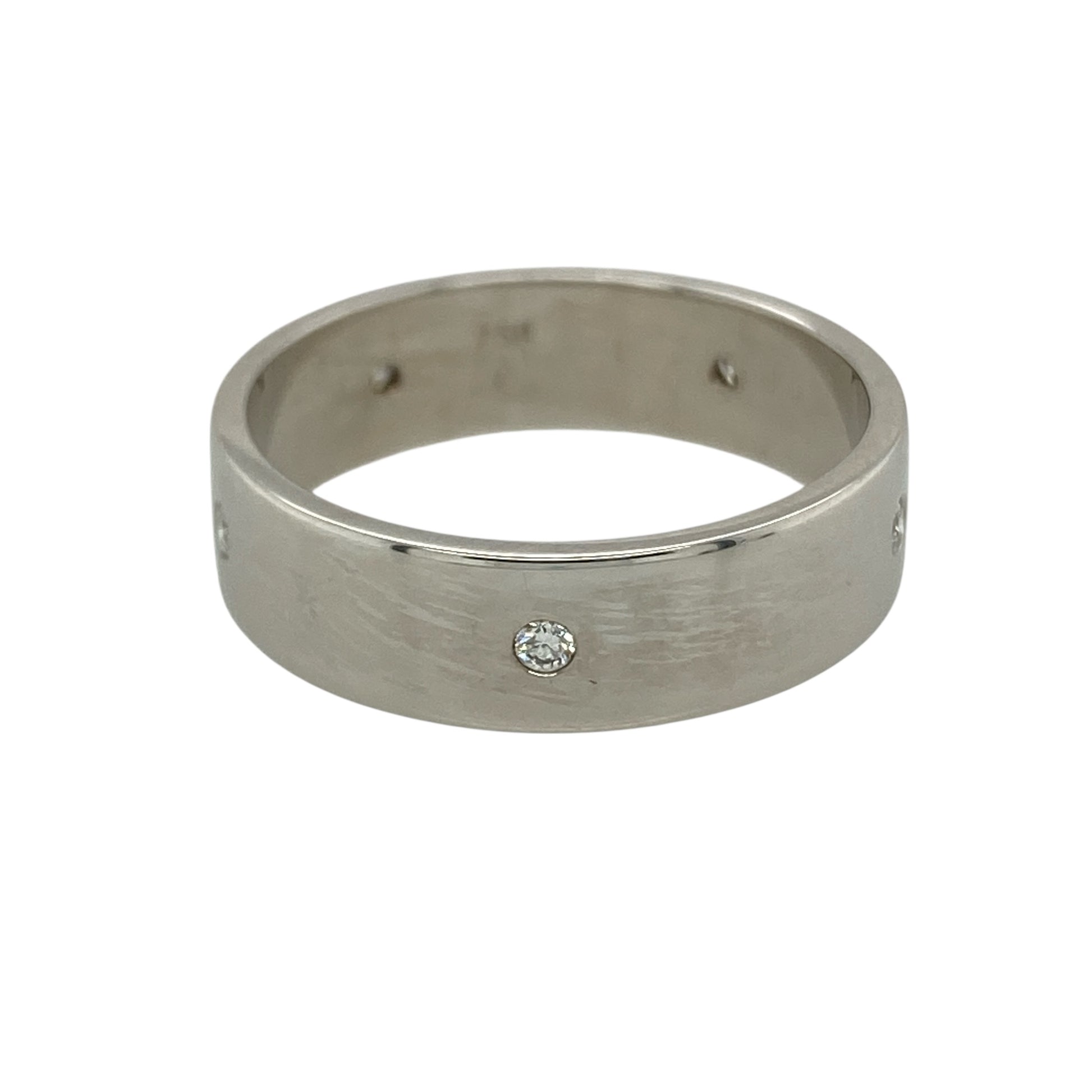 18ct White Gold & Diamond Set Band Ring