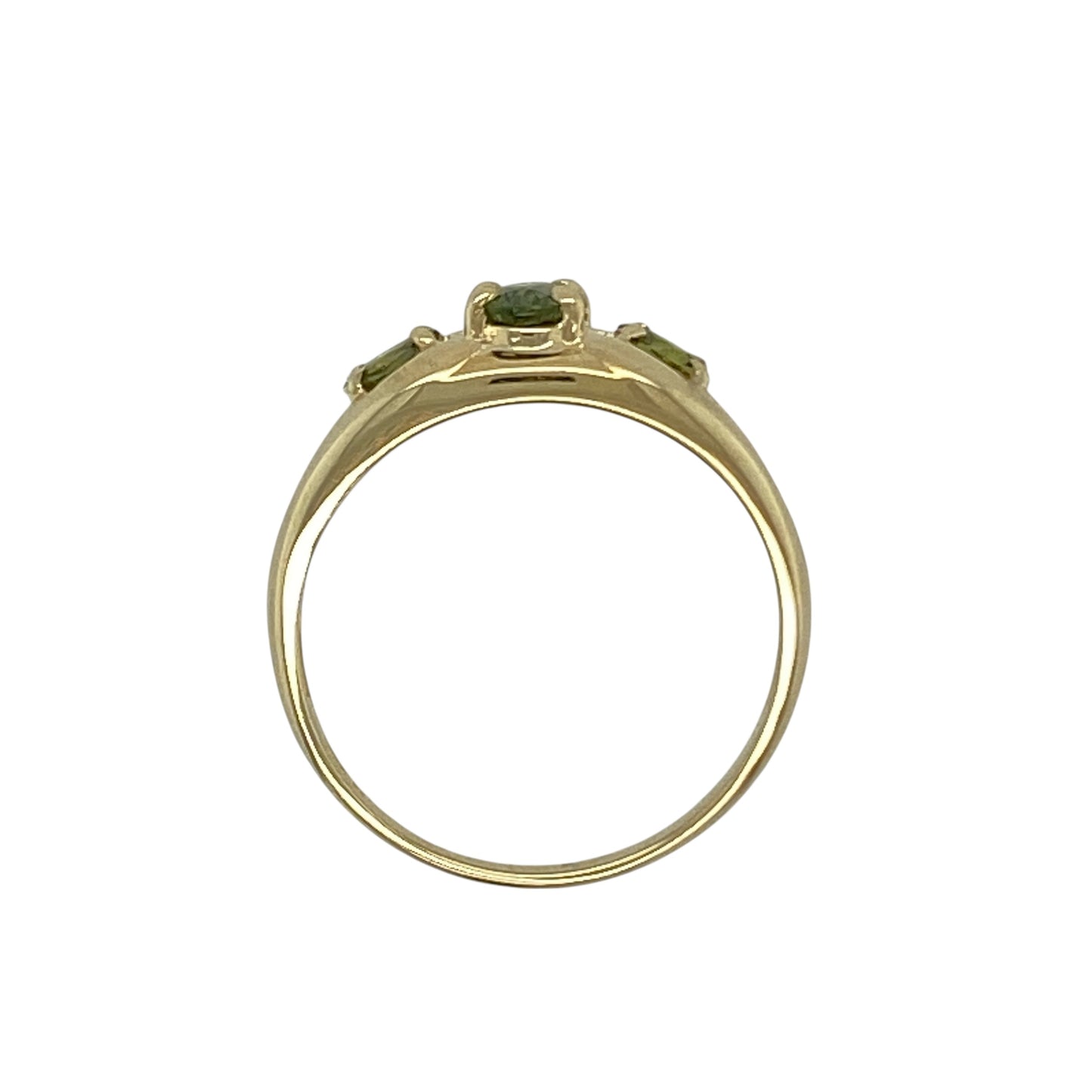 9ct Gold & Peridot Coloured Trilogy Ring