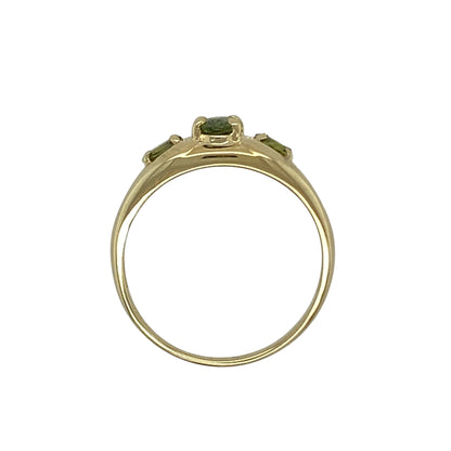 9ct Gold & Peridot Coloured Trilogy Ring