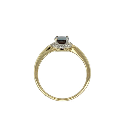 9ct Gold Opalique & Cubic Zirconia Cluster Ring