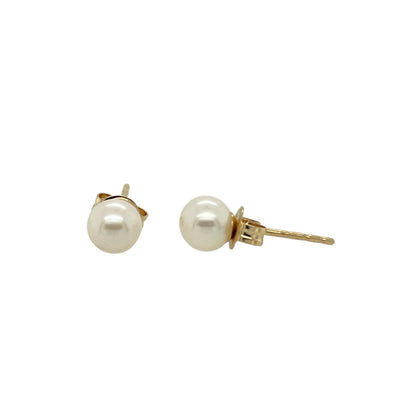 9ct Gold & Pearl Stud Earrings