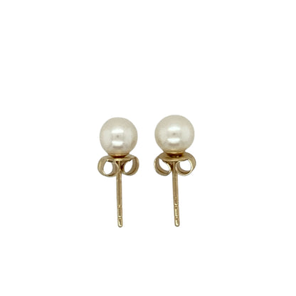 9ct Gold & Pearl Stud Earrings