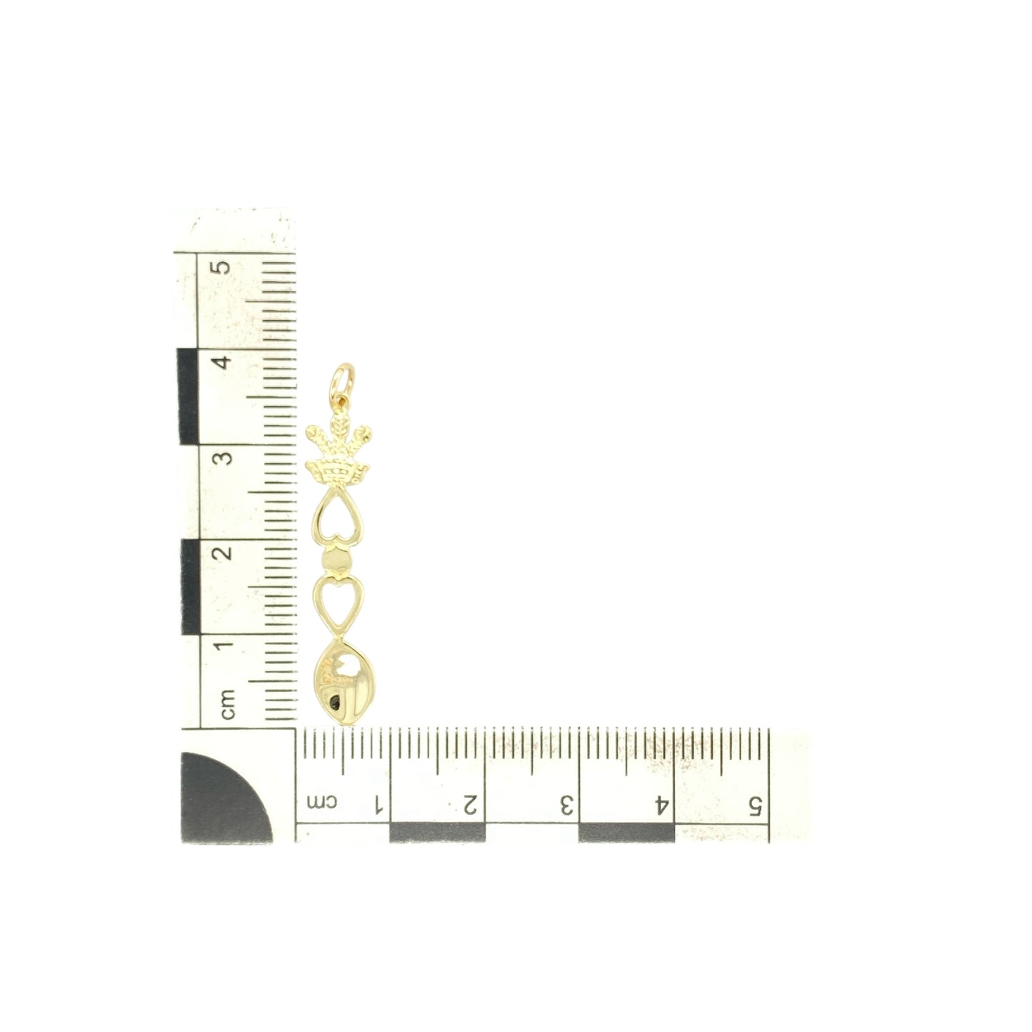 9ct Gold Three Feathers Lovespoon Pendant