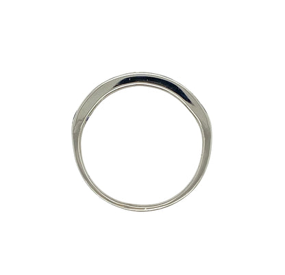 18ct White Gold Diamond & Sapphire Band Ring