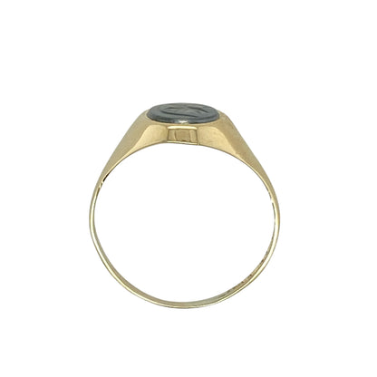 9ct Gold & Hematite Centurion Signet Ring
