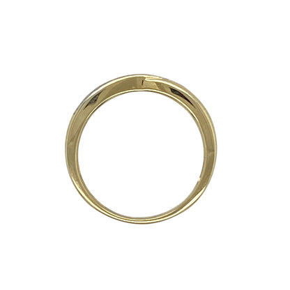 9ct Gold Diamond Twist Band Ring