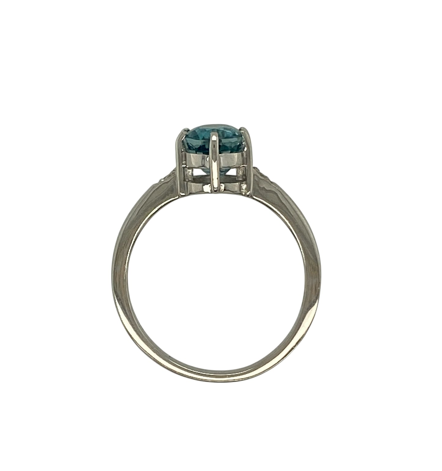 9ct Gold Diamond & Blue Stone Ring