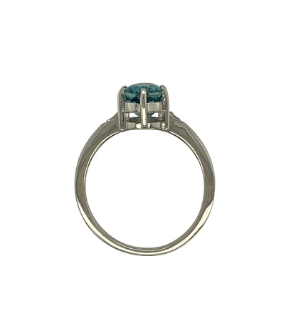 9ct Gold Diamond & Blue Stone Ring