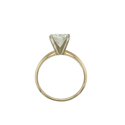 14ct Gold Cubic Zirconia Set Solitaire Ring