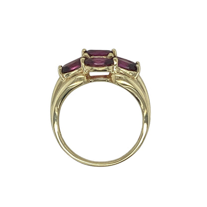 9ct Gold Purple Stone Cluster Ring