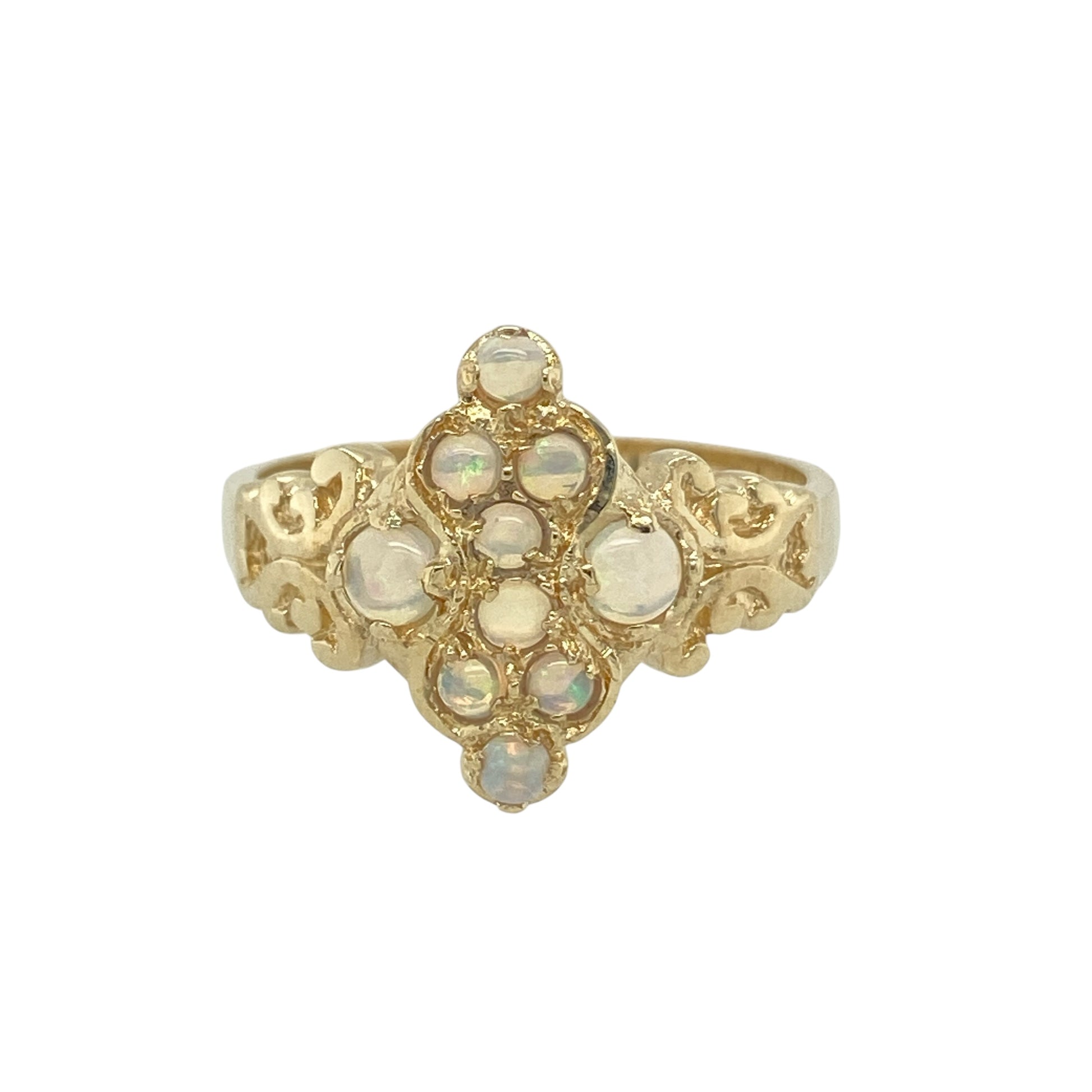 9ct Gold Opalique Vintage Style Ring