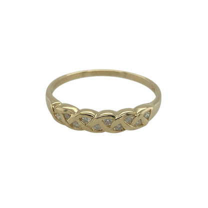 9ct Diamond Set Band Ring