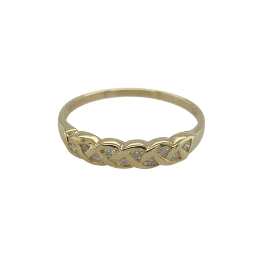 9ct Diamond Set Band Ring