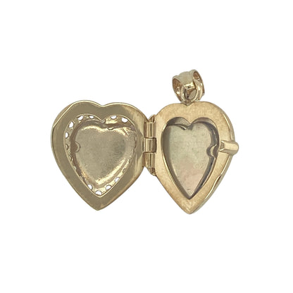 9ct Gold & Cubic Zirconia Heart Locket