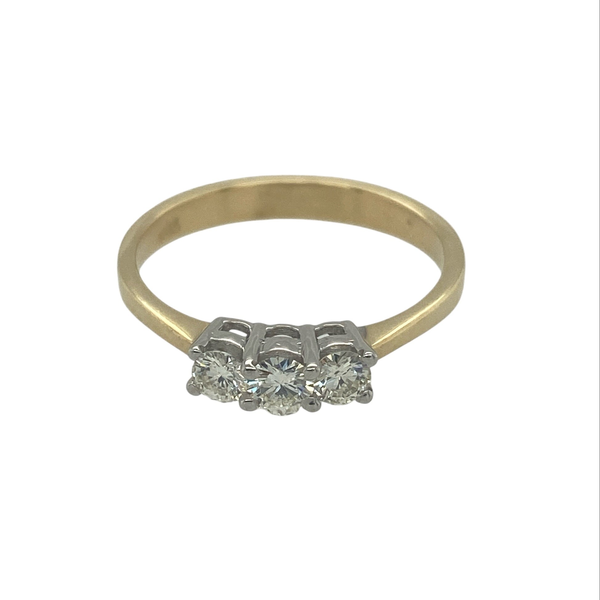 18ct Gold & Diamond Set Trilogy Ring