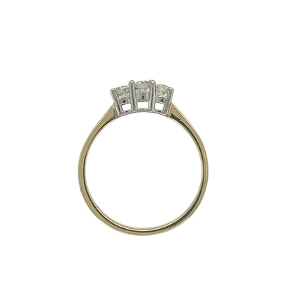 18ct Gold & Diamond Set Trilogy Ring
