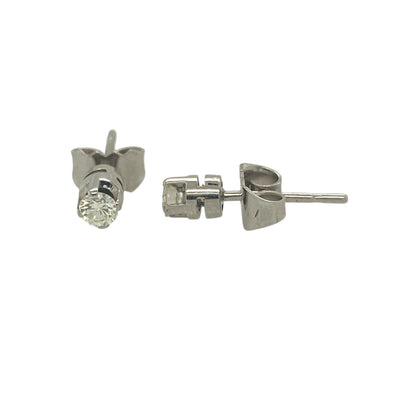18ct White Gold & Diamond Set Studs
