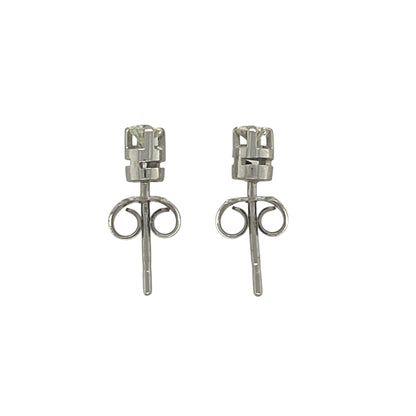 18ct White Gold & Diamond Set Stud Earrings