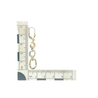 9ct Gold Circle Drop Earrings