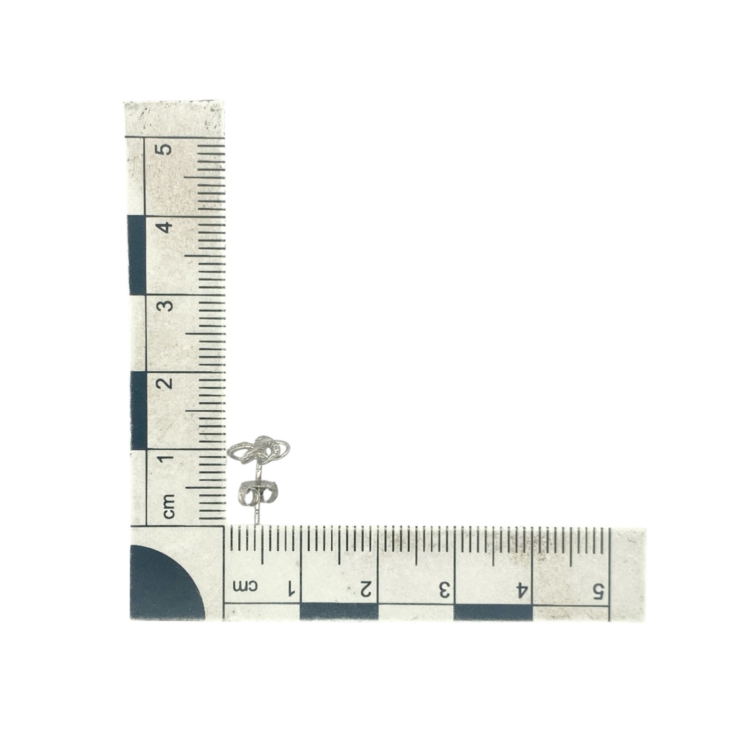 9ct White Gold & Diamond Flower Stud Earrings