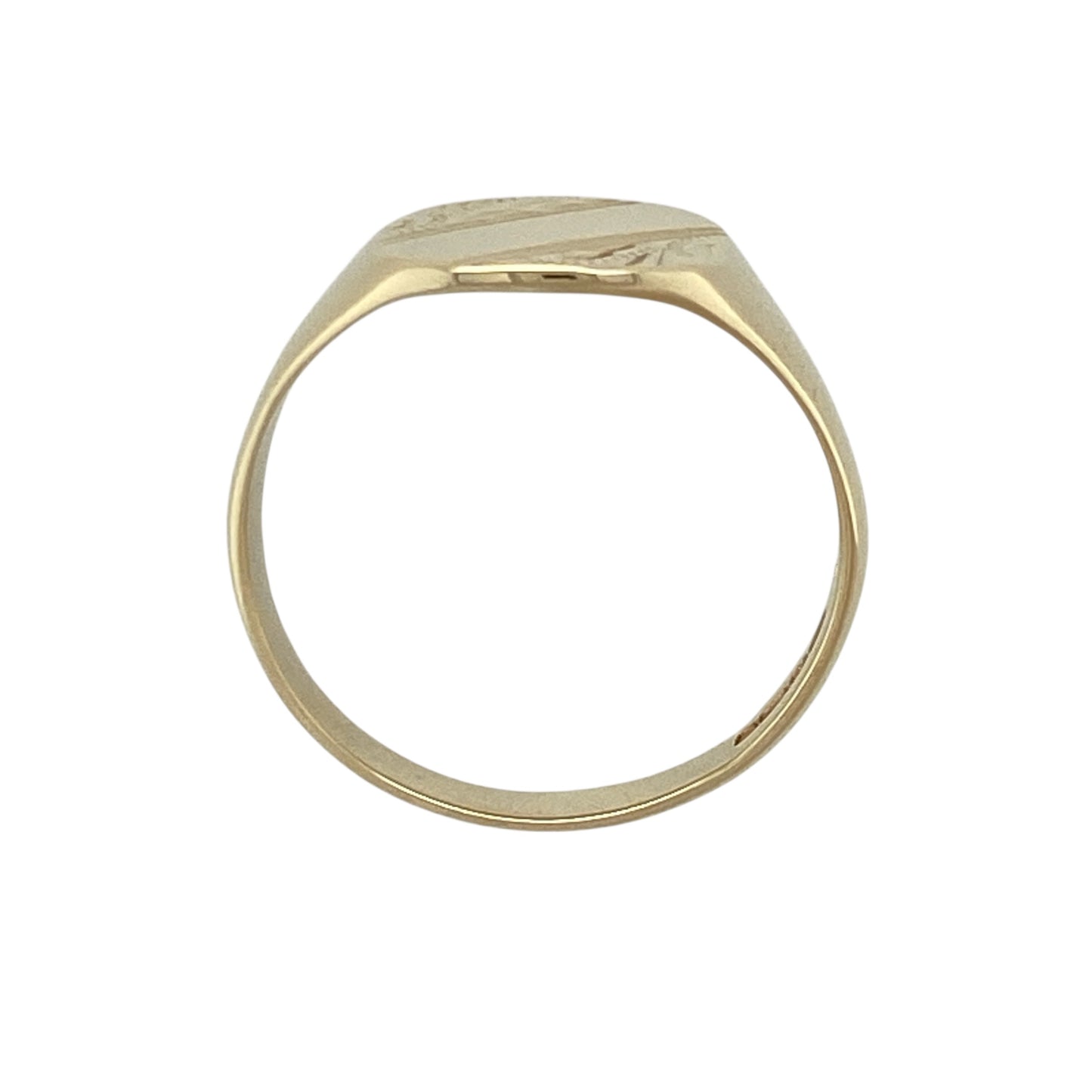 9ct Gold Patterned Square Signet Ring