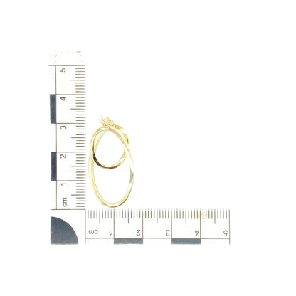 9ct Gold Double Loop Oval Creole Earrings
